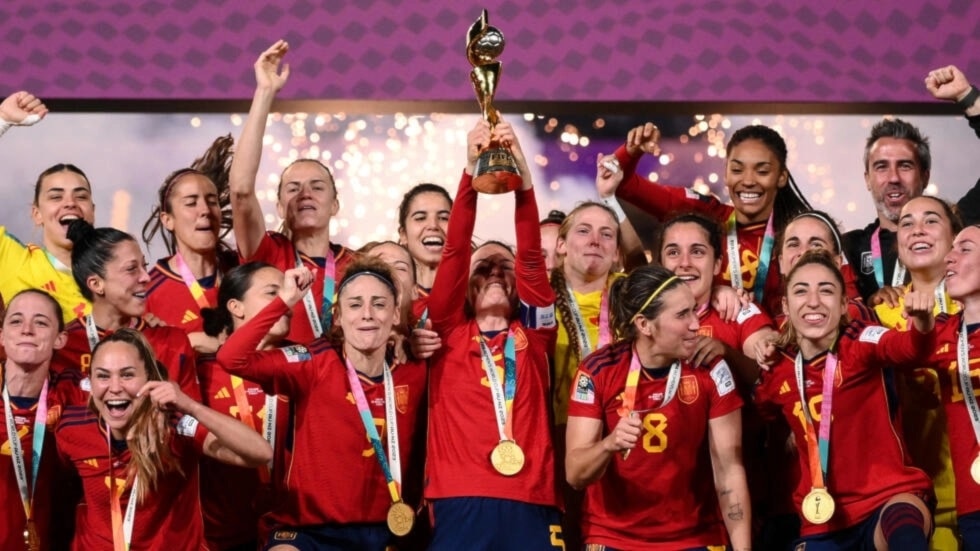 España gana por primera vez la Copa Mundial Femenina de fútbol. Foto: AFP. 