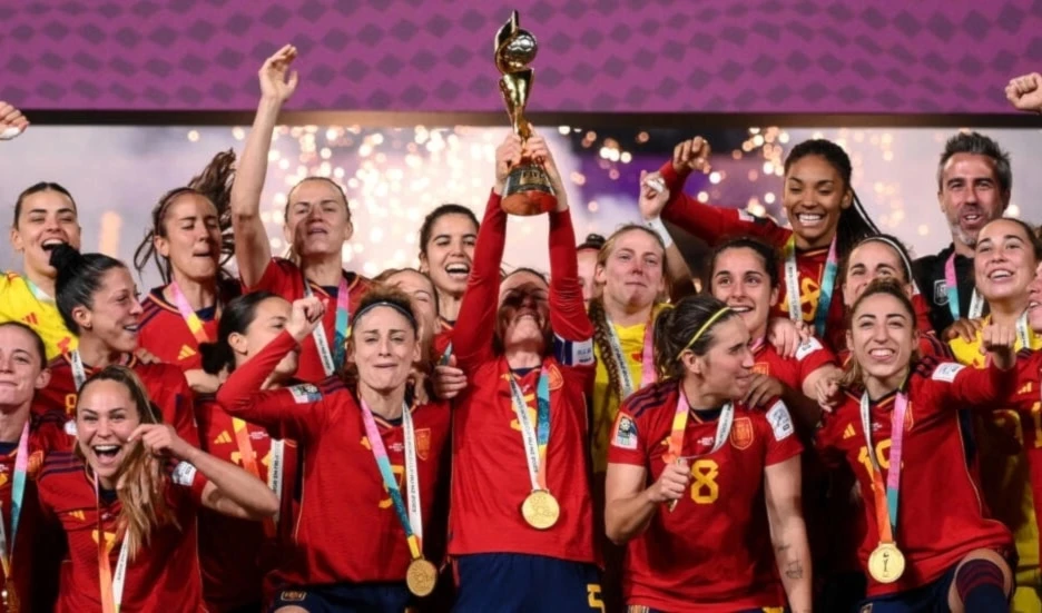 España gana por primera vez la Copa Mundial Femenina de fútbol. Foto: AFP.