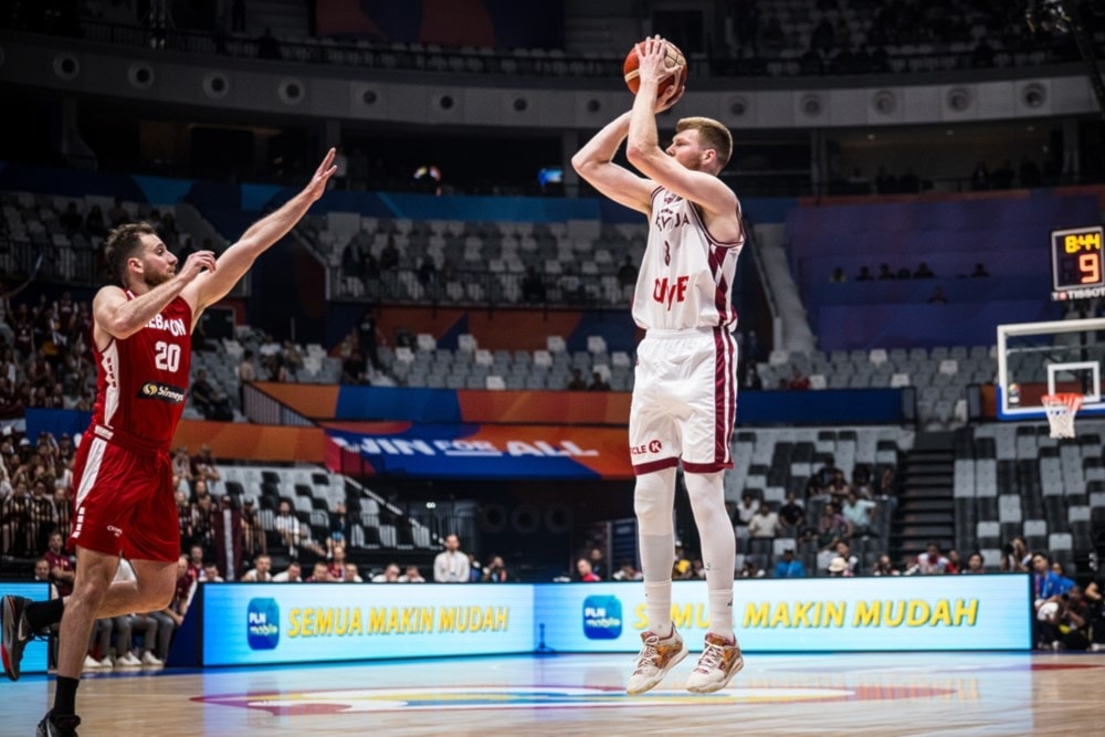 Selección de Líbano cae ante Letonia en Mundial de baloncesto