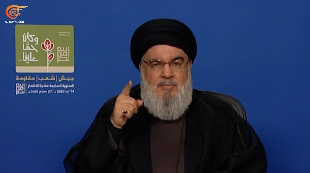 El secretario general de Hizbullah, Sayyed Hassan Nasrallah. 