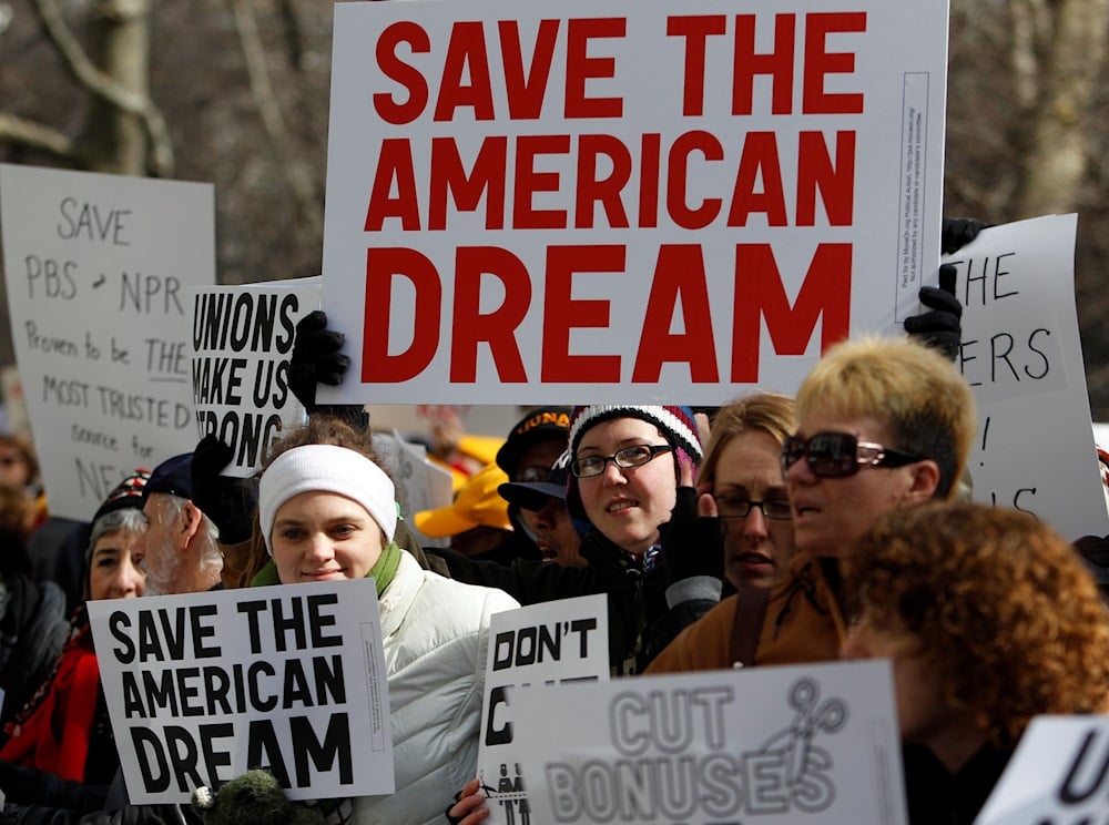 Manifestación en Nueva York, 26 de febrero 2011 (Foto: AP)