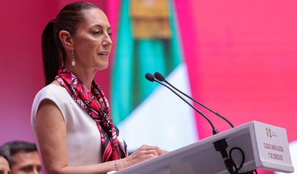 La aspirante presidencial de la coalición de partidos en el gobierno de México, Claudia Sheinbaum.
