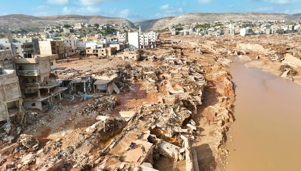 Inundaciones en Derna, Libia dañaron mas de mil edificios