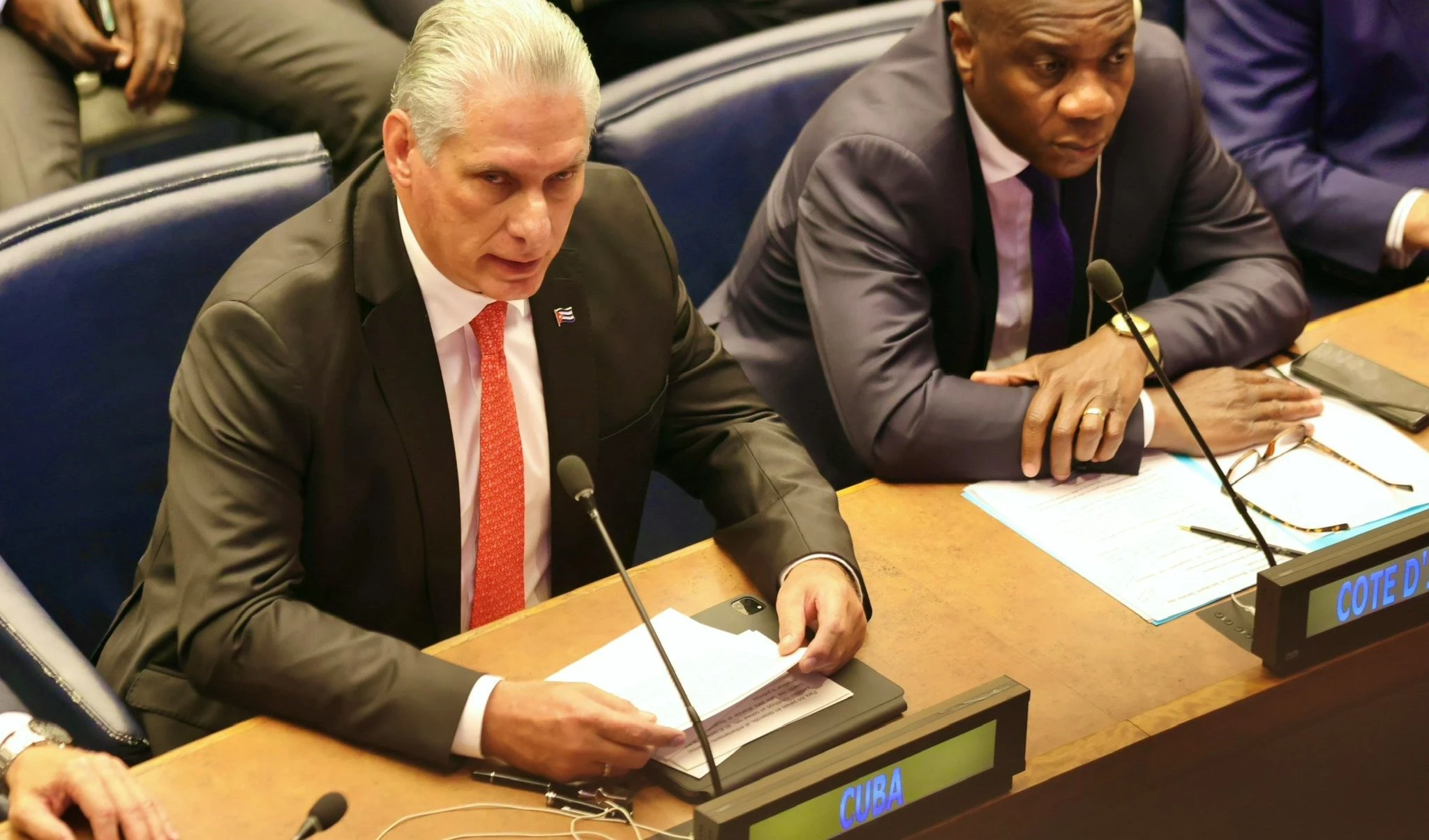 El presidente cubano, Miguel Díaz-Canel, confirmó la voluntad de Cuba de contribuir a los esfuerzos globales frente al cambio climático. El presidente cubano, Miguel Díaz-Canel, confirmó la voluntad de Cuba de contribuir a los esfuerzos globales frente al cambio climático.