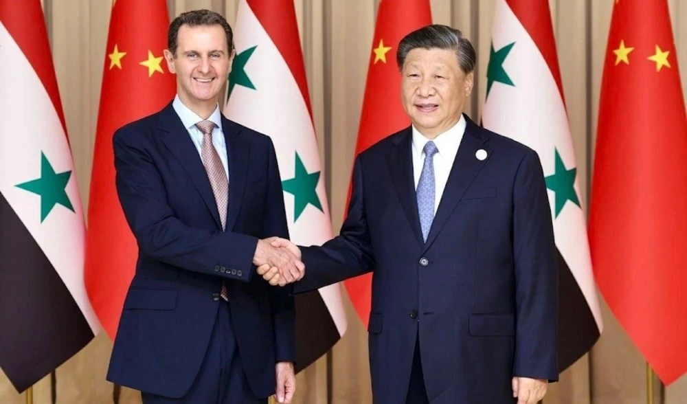 Bashar al-Assad y Xi Jinping firman acuerdo de cooperación estratégica.