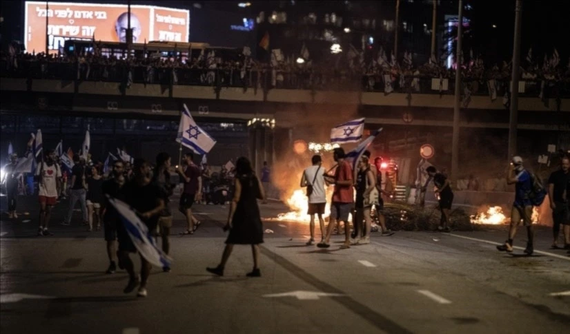Protestas en "Tel Aviv".