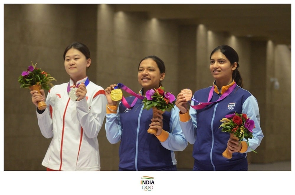 India Samra implanta récord en tiro deportivo en Juegos Asiáticos. Foto Team India.