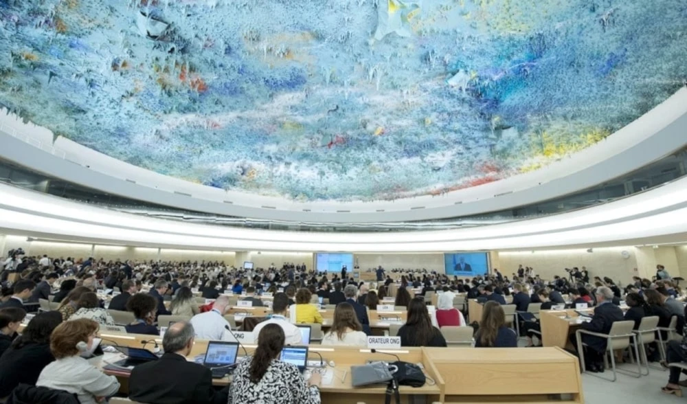 Sesión del Consejo de Derechos Humanos en Ginebra.