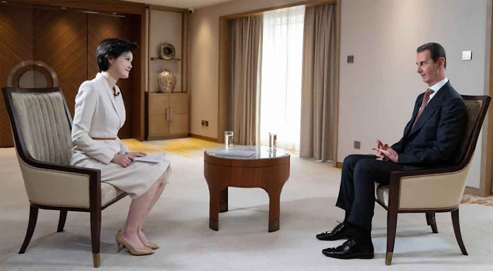 Presidente Bashar Al-Assad en entrevista para la televisión china