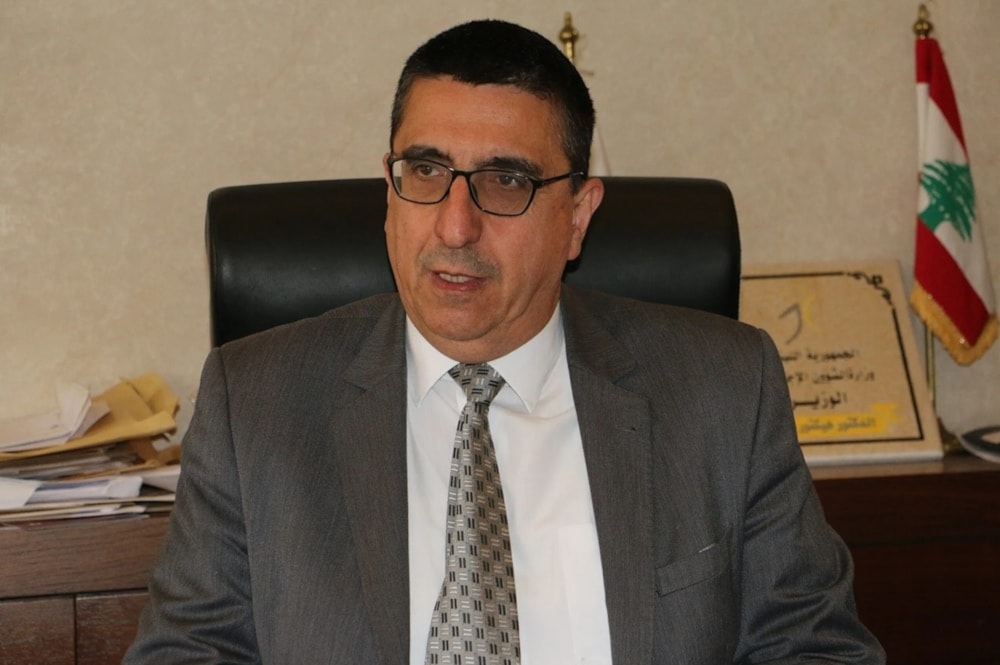 El Ministro de Asuntos Sociales del gobierno provisional libanés, Héctor Hajjar.