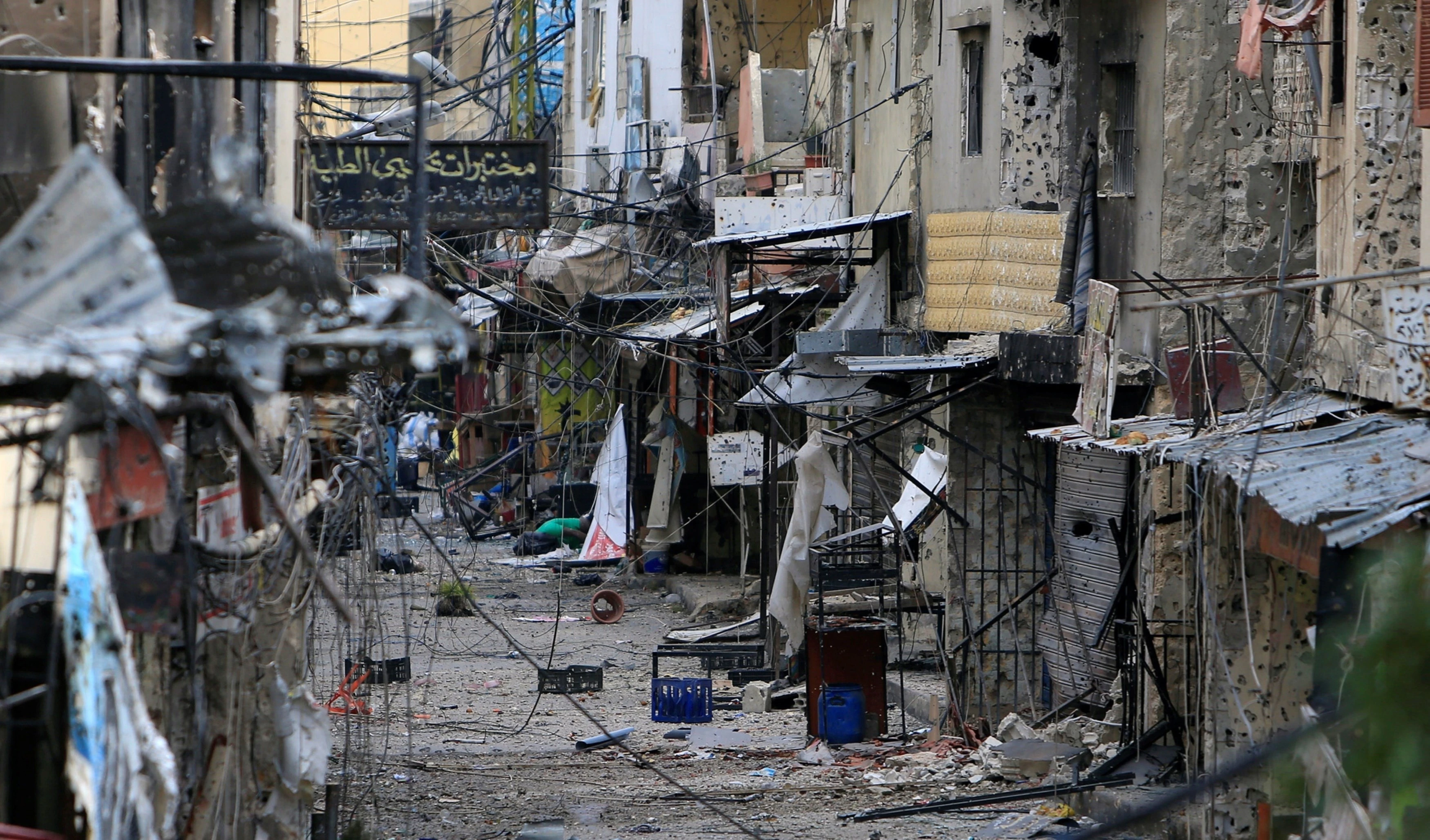 Campamento palestino de Ain al-Hilweh. Campamento palestino de Ain al-Hilweh.