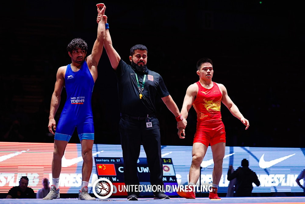 Indio Aman conquista título en Abierto de lucha de Zagreb. Foto UWW.