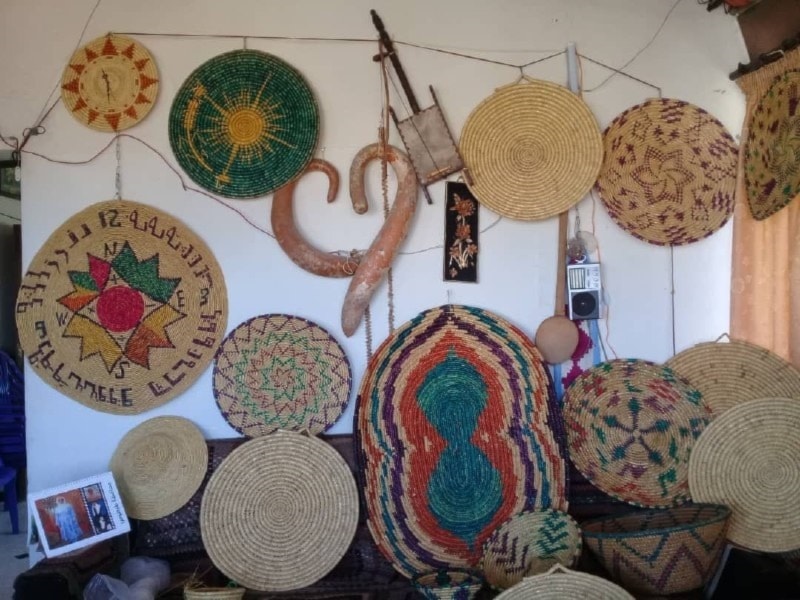 Artesanía de espiga de trigo, de moda en Siria