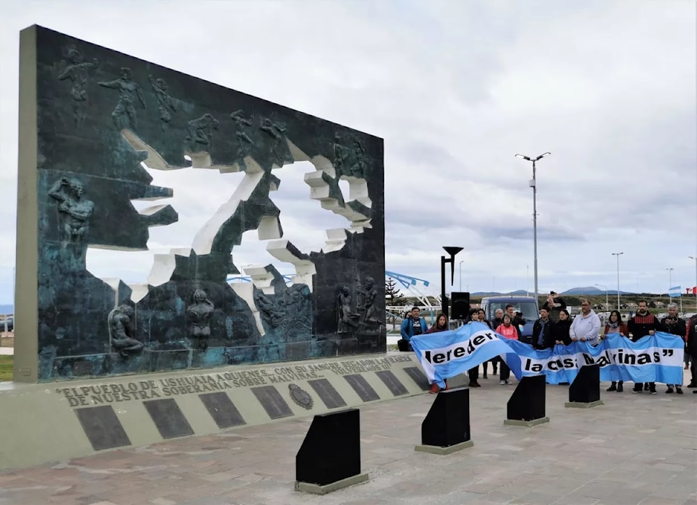 Mural sobre las Malvinas. foto: Sputnik. 