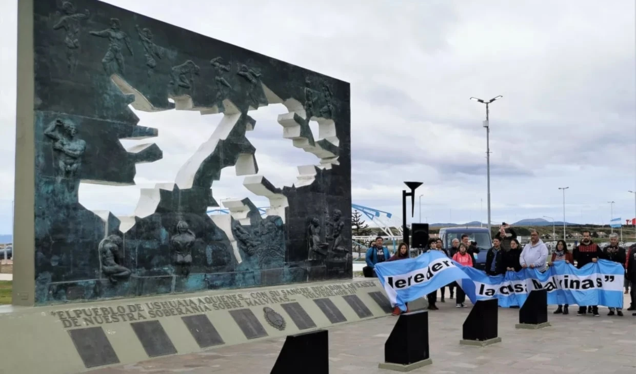 Mural sobre las Malvinas. foto: Sputnik.