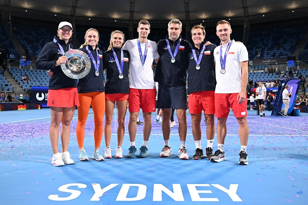 Polonia celebró el premio de Iga Swiatek de Jugador Más Valioso de la United Cup de tenis. FotoATP.