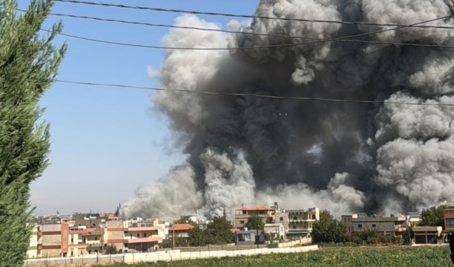 Varios de los bombardeos israelíes hicieron blanco en las localidades de Maidoun y Sahmar. 
