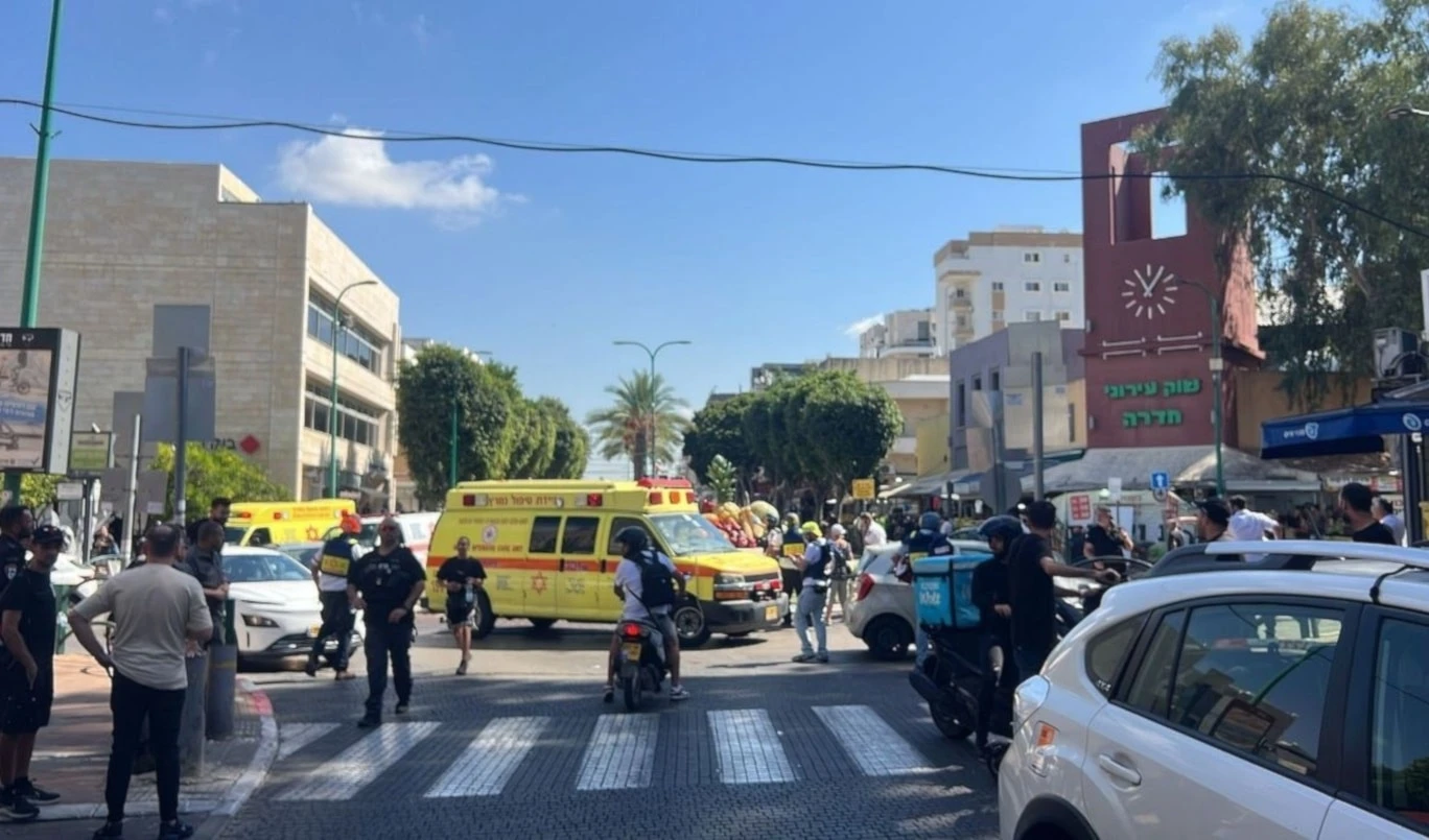 Escenario de la operación de apuñalamiento en la localidad de Hadera, “Tel Aviv”.