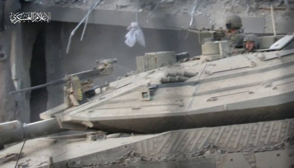 Las Brigadas Al-Qassam destruyeron un tanque israelí Merkava 4 en el barrio de Zahra, en Gaza. (Foto: Brigadas Al-Qassam)