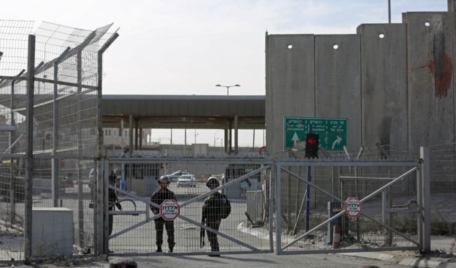 Puesto de control de Qalandia, al norte de la ciudad ocupada de Jerusalén.