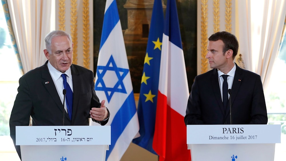 Presidente de Francia, Emmanuel Macron, y primer ministro de “Israel”, Benjamín Netanyahu, durante una conferencia de prensa conjunta (Foto: Archivo)