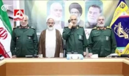 Comandante en jefe de la Guardia Revolucionaria de Irán, mayor general Hossein Salami, ordena lanzamiento de misiles hacia territorios ocupados. 1 de octubre de 2024