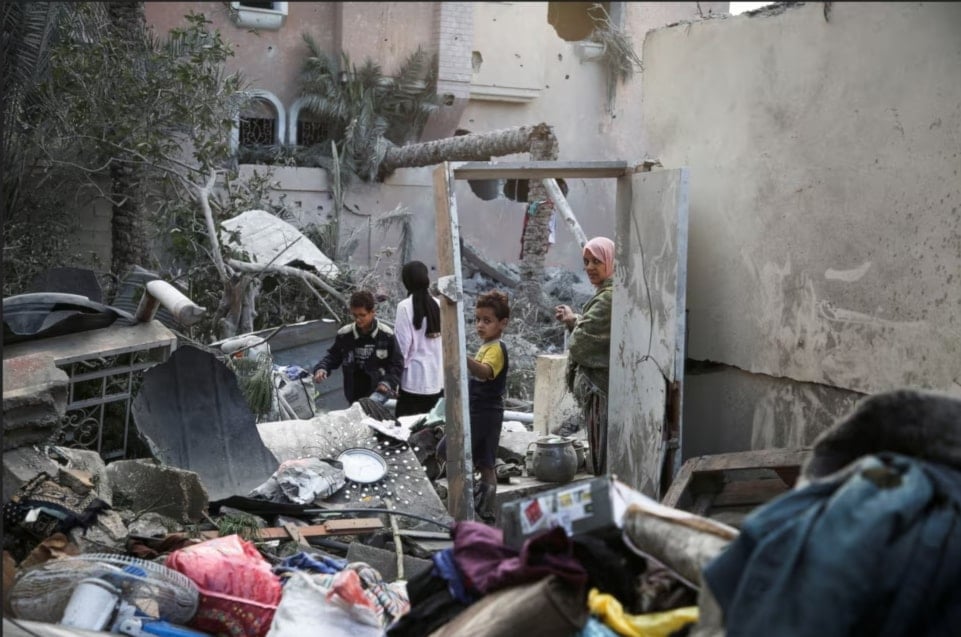 Efectos del bombardeo de la ocupación a Khan Yunis en el sur de la Franja de Gaza. (Foto: Agencias)