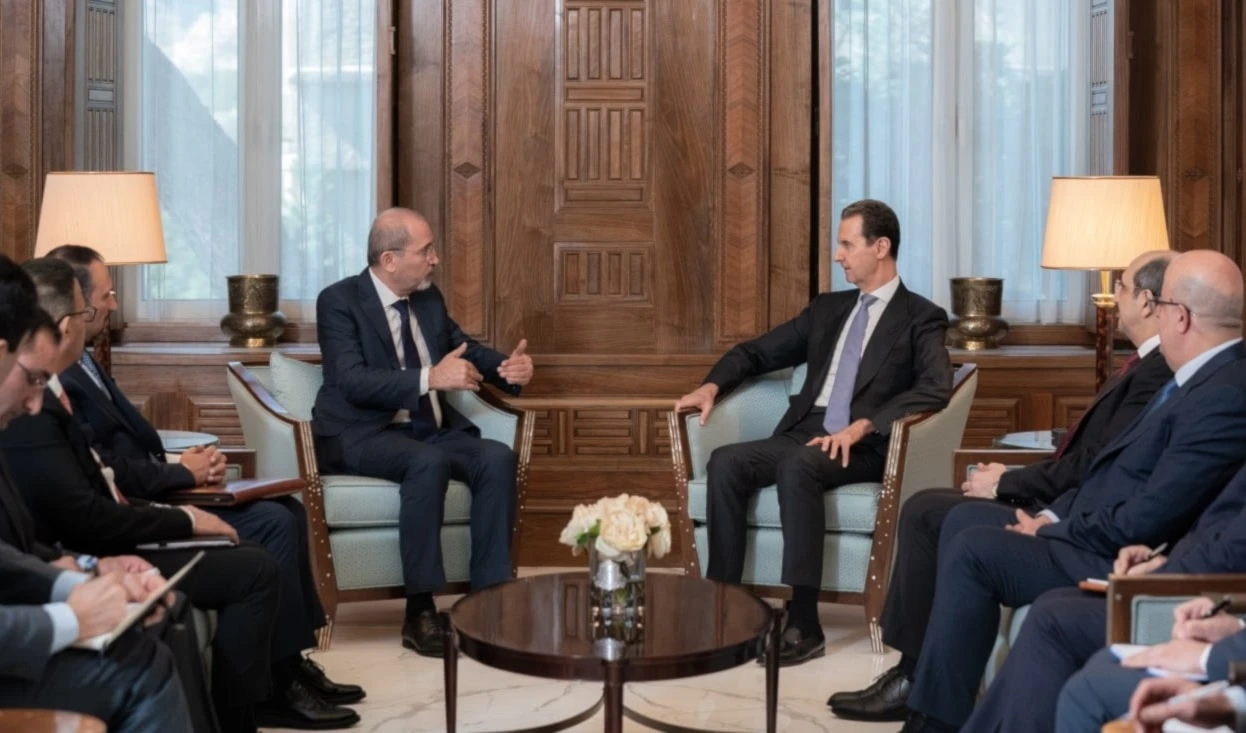 Presidente de Siria, Bashar al-Assad, recibe al ministro de Asuntos Exteriores de Jordania, Ayman Safadi