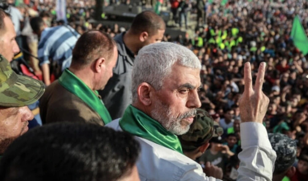 Mártir Yahya Sinwar durante una reunión en Beit Lahia, norte de la Franja de Gaza. 30  de mayo de 2021 (Foto: AFP) Mártir Yahya Sinwar durante una reunión en Beit Lahia, norte de la Franja de Gaza. 30  de mayo de 2021 (Foto: AFP)