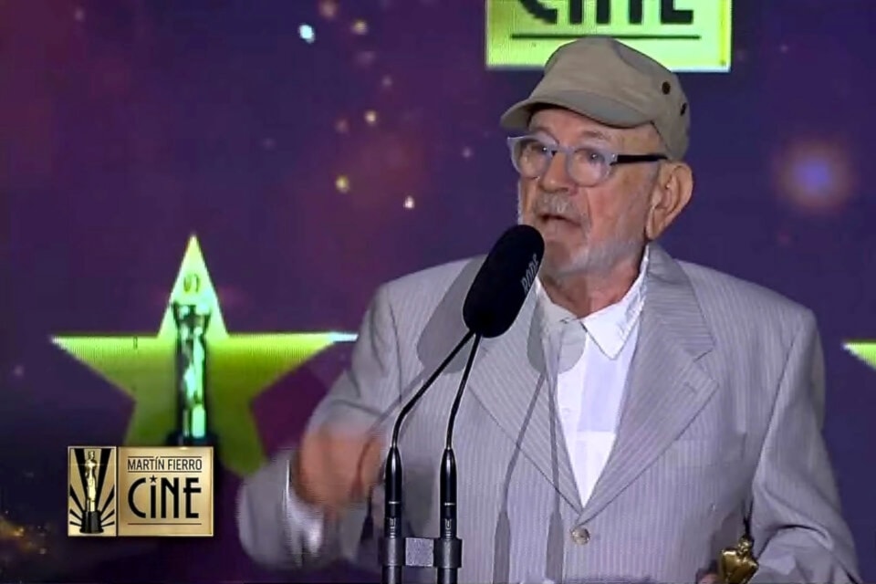 Norman Briski alza la voz por Palestina en los Premios Martín Fierro