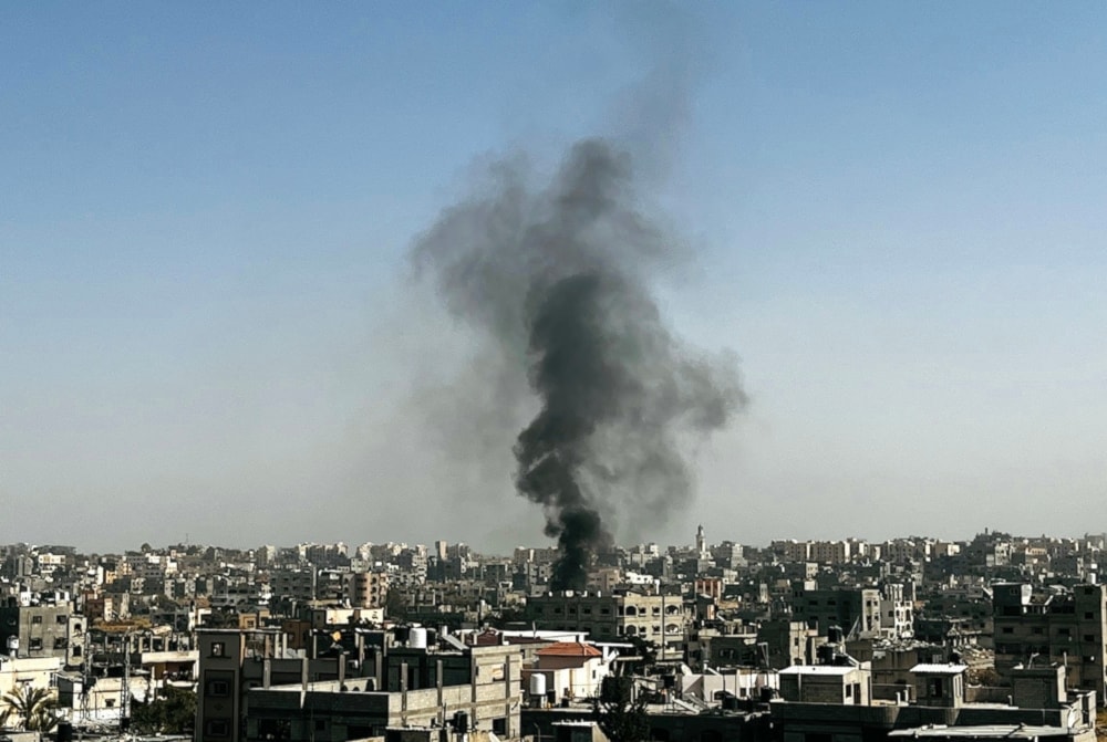 Bombardeo israelí al norte de la Franja de Gaza.