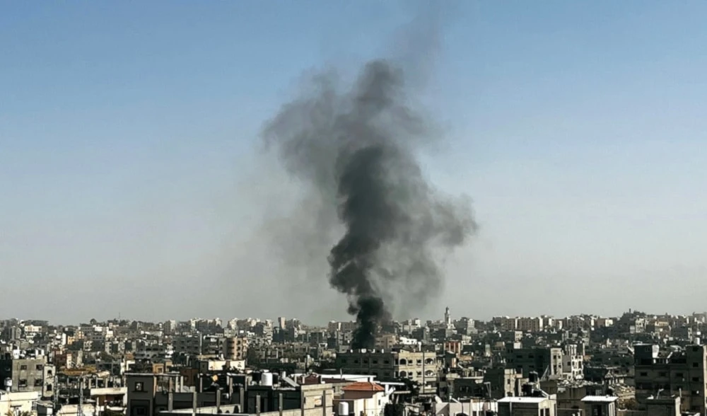 Bombardeo israelí al norte de la Franja de Gaza.