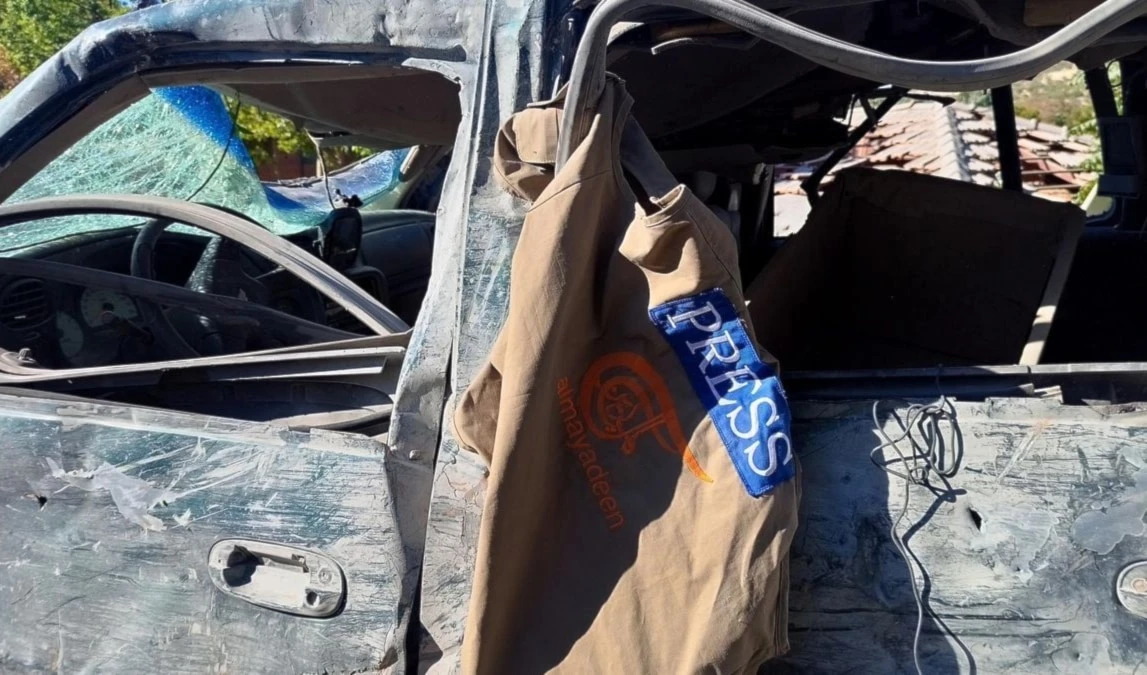 Régimen israelí contra la sede de reporteros y personal de la prensa en Hasbayya.