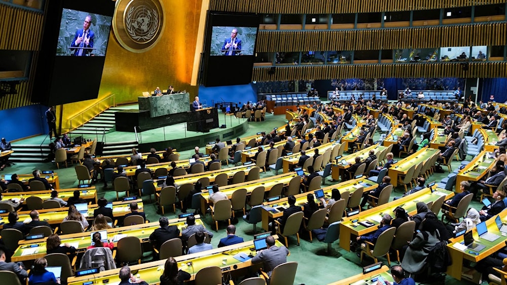 Sesión de la Asamblea General de la ONU.