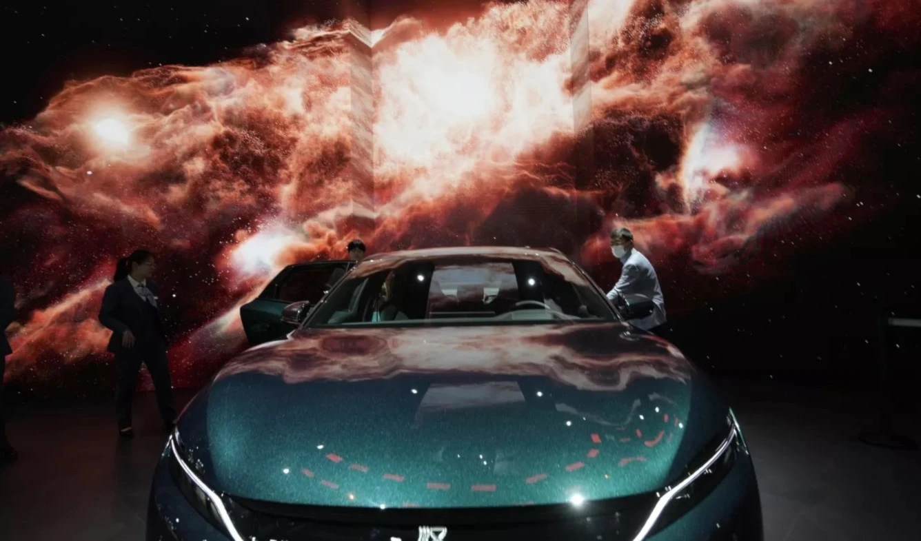 Auto eléctrico de China. Foto: AP.