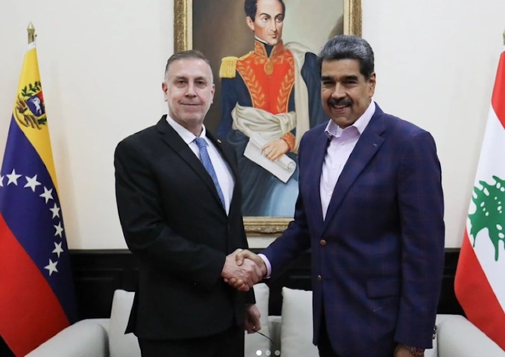 Encuentro entre el presidente de Líbano, Nicolás Maduro, y el embajador de la República del Líbano en Caracas, Elías Lebbos.