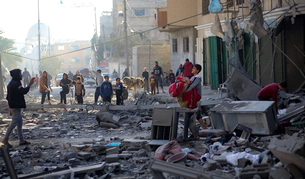 Hogares destruidos en el campamento de Nuseirat. (Foto: Medios palestinos)