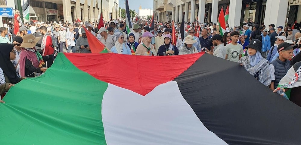 Marruecos presencia mayor marcha popular en apoyo a Palestina y Líbano