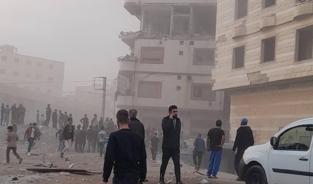  Agresión israelí contra un edificio residencial en la zona de Sayyida Zeinab (Foto: Redes Sociales)