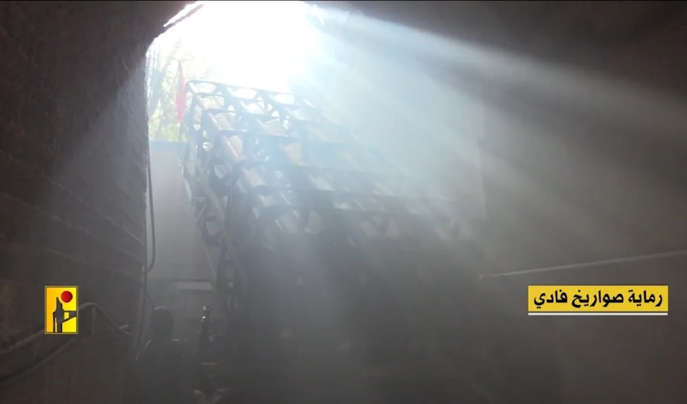 Plataforma de misiles Fadi mostrada recientemente por Hizbullah.