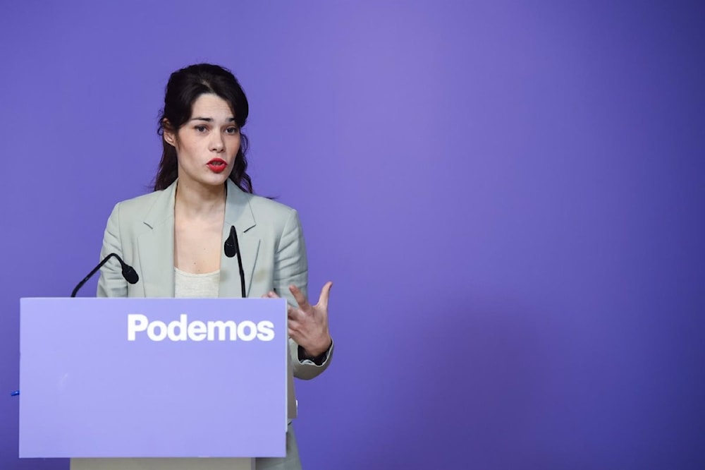 La coportavoz del partido Podemos, Isabel Serra.