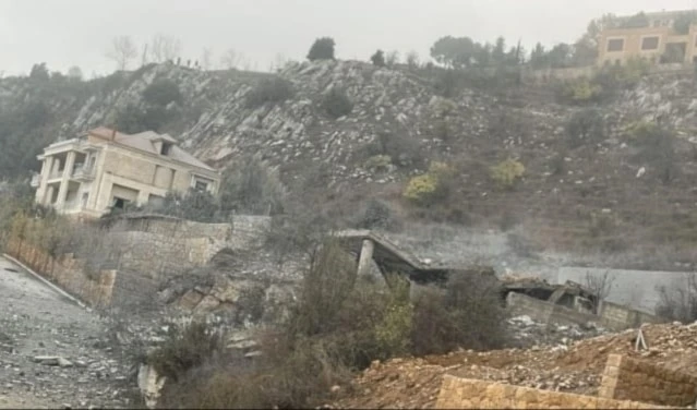 Una agresión israelí tuvo como objetivo una casa de dos pisos en el área de Baalashmiya - Dhour al-Abadiyeh en el distrito de Aley