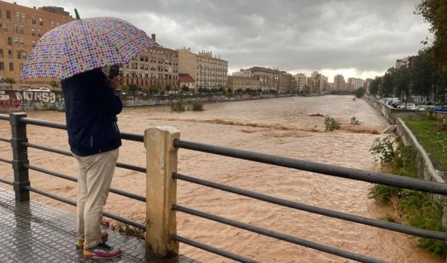 Nueva DANA mantiene a España en alerta roja. Foto: EFE.