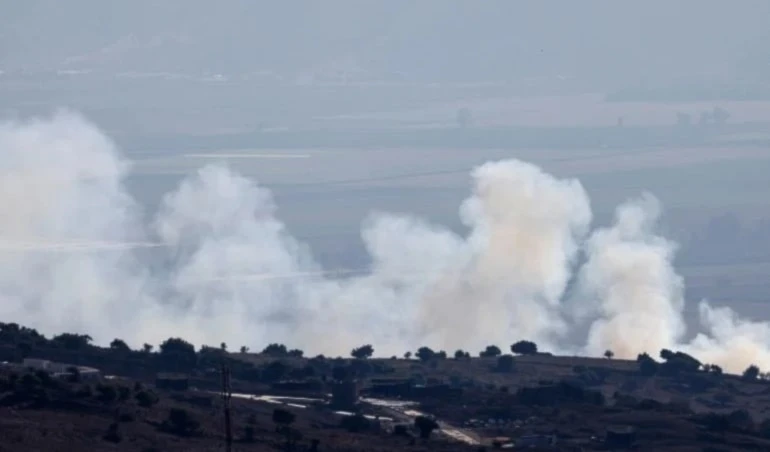 Incendios en la Alta Galilea provocados por los bombardeos de Hizbullah.