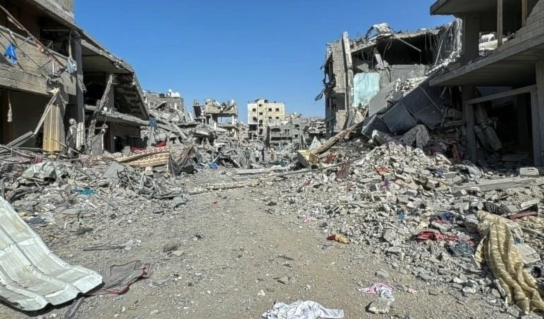 Masacre israelí al norte de la Franja de Gaza.