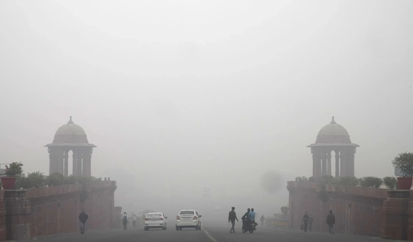 Contaminación en capital de la India es 26 veces superior al límite. Foto: AP.