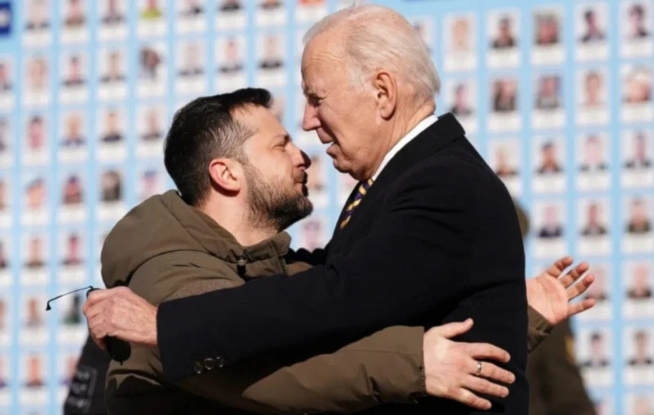 Encuentro entre el presidente de Estados Unidos, Joe Biden, y su homólogo de Ucrania, Volodymyr Zelensky.