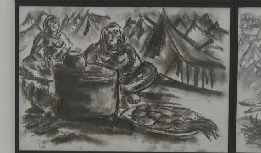 “Bajo fuego”: Exposición en Jordania muestra el dolor de Gaza. Foto: AP. “Bajo fuego”: Exposición en Jordania muestra el dolor de Gaza. Foto: AP.