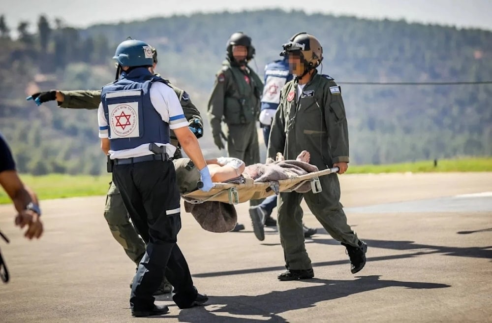 Evacuación de heridos del ejército israelí.