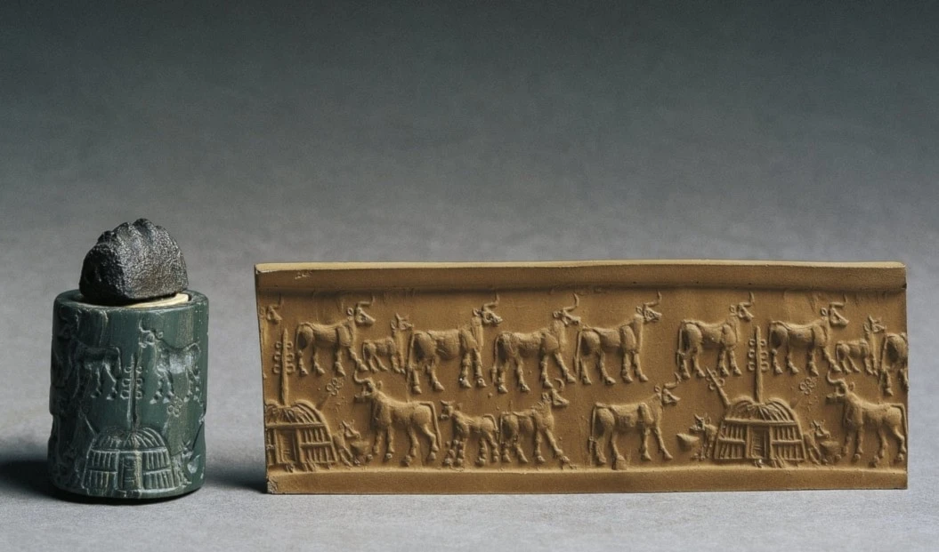 Vinculan la primera escritura a sellos cilíndricos de Mesopotamia. Foto: Antiquity. Vinculan la primera escritura a sellos cilíndricos de Mesopotamia. Foto: Antiquity.